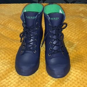 Mikenna lace-up rain boots by Ralph Lauren